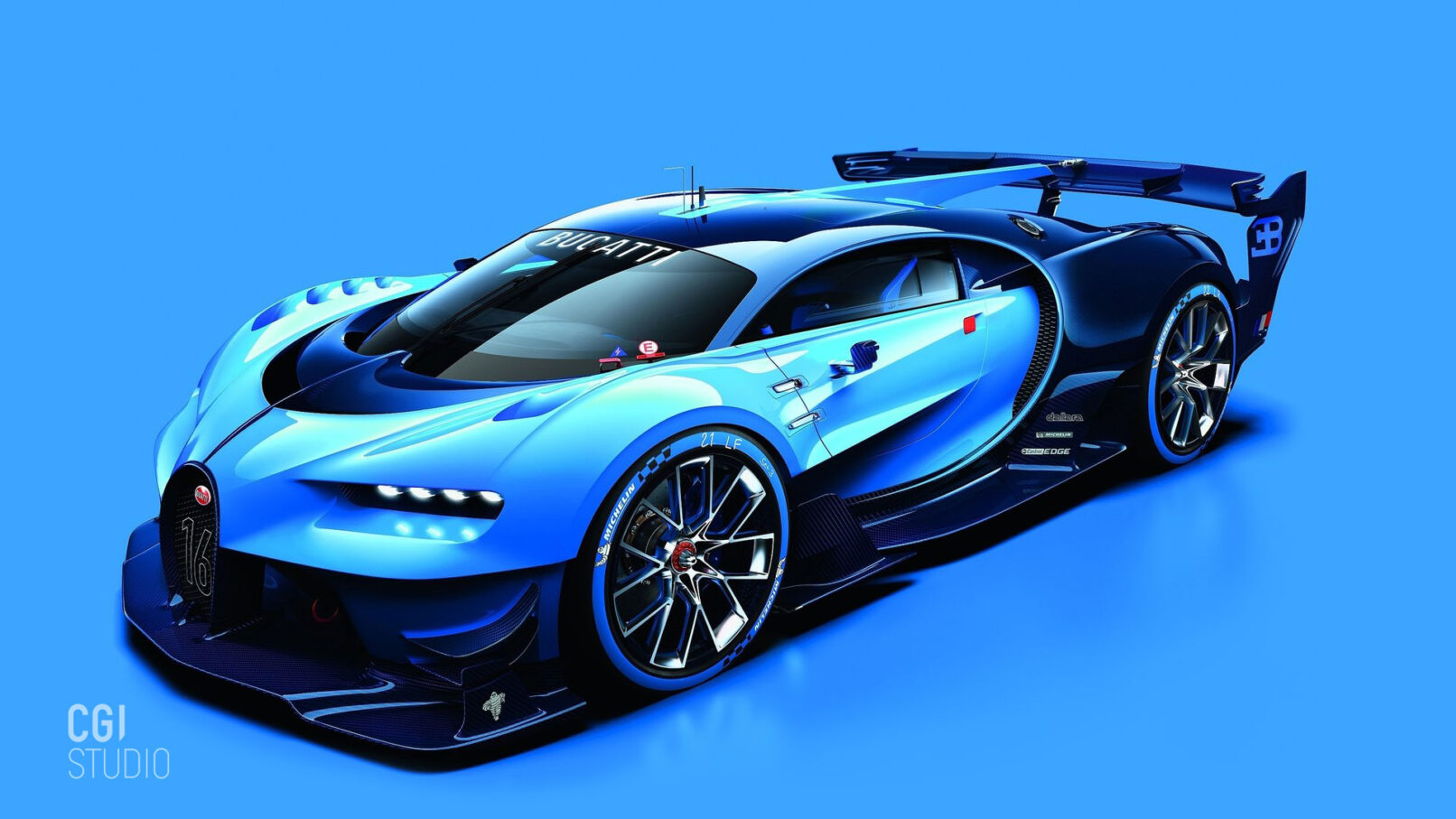 Bugatti Side 3D Visualisierung Marketing CGI