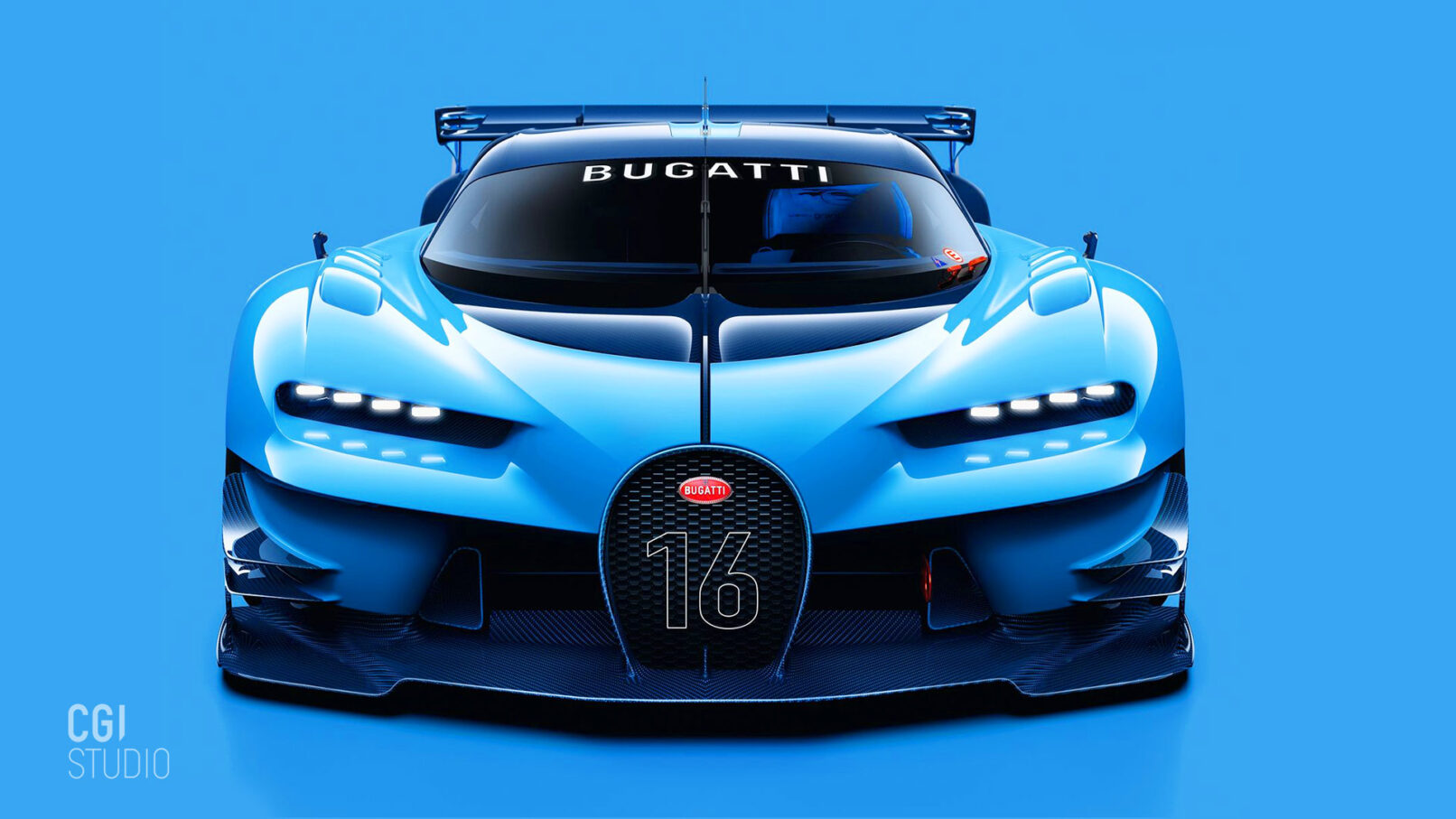 Bugatti Front 3D Visualisierung Marketing CGI