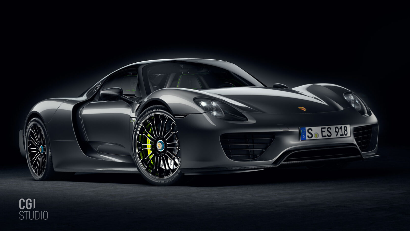 Porsche 918 Front 3D Visualisierung Marketing CGI